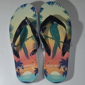 MENS MARGARITAVILLE PARROT PRINT THONG  FLIP FLOPS SANDALS SIZE 11 NEVER USED